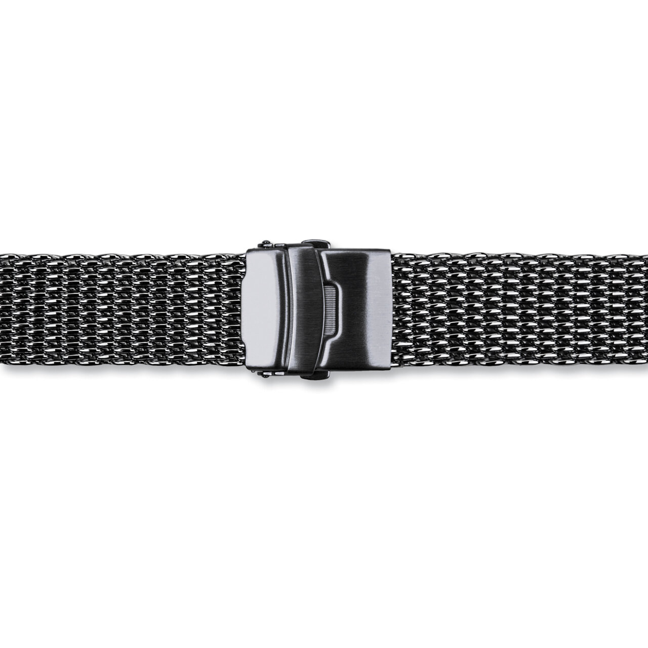 22mm PVD-Black Stainless Shark Mesh with Divers Watch Band BA420-22