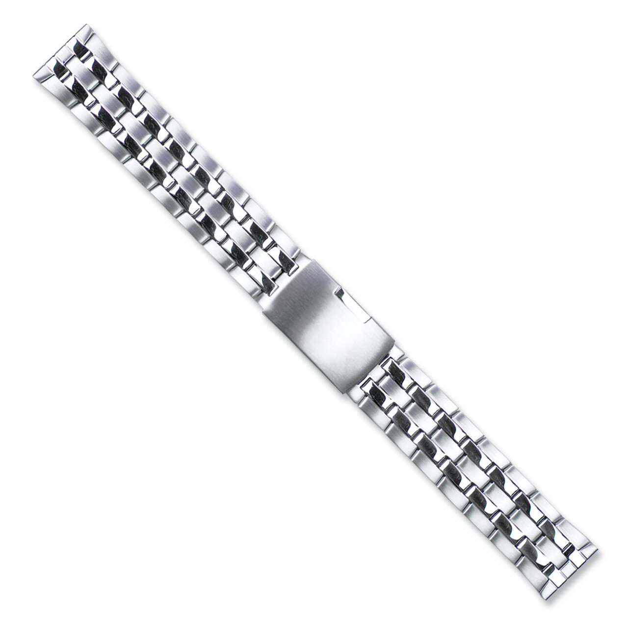18mm Stainless Steel Push-Button Deployment Watch Band BA423-18