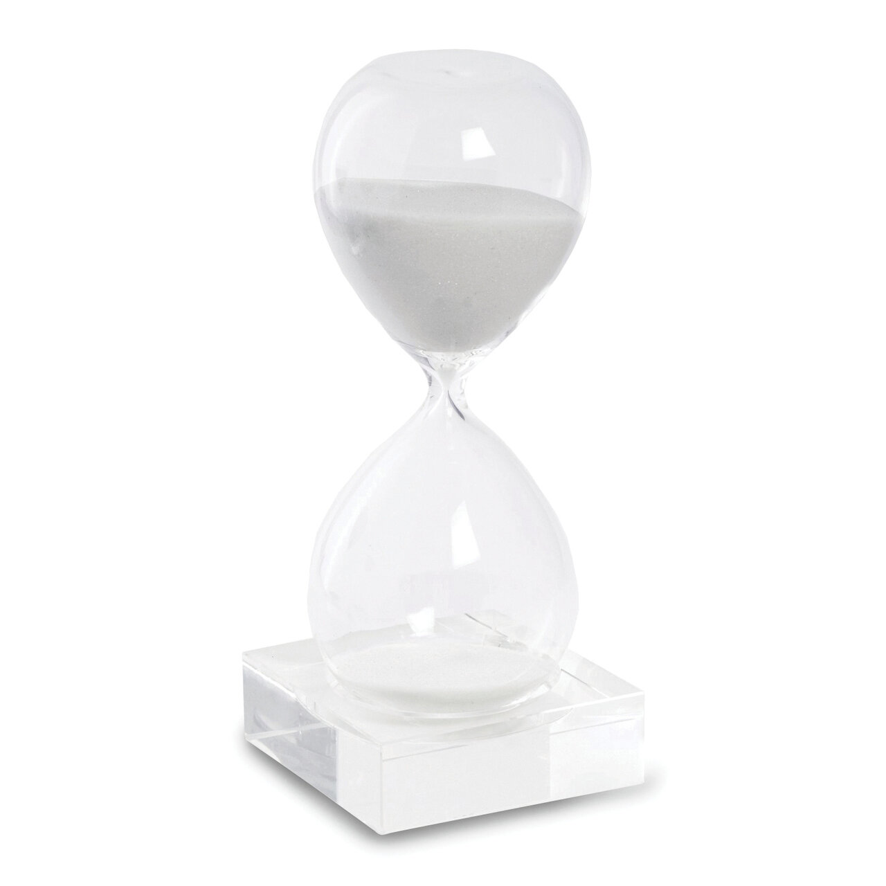 White Sand Hand-blown Glass 30-Minute Hourglass with Stand  GM20947, MPN: GM20947, 797140308362