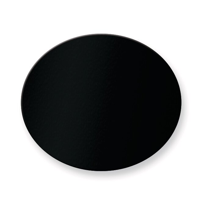 1 1/2 x 1 3/4 Oval Black Anodized Aluminum Plates-Sets of 6 GM3718-BA