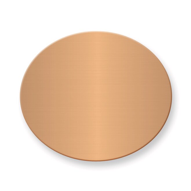 1 1/2 x 1 3/4 Oval Copper Aluminum Plates-Sets of 6 GM3718-CA