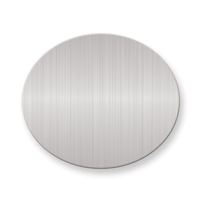 1 1/2 x 1 3/4 Oval Satin Aluminum Plates-Sets of 6 GM3718-SA