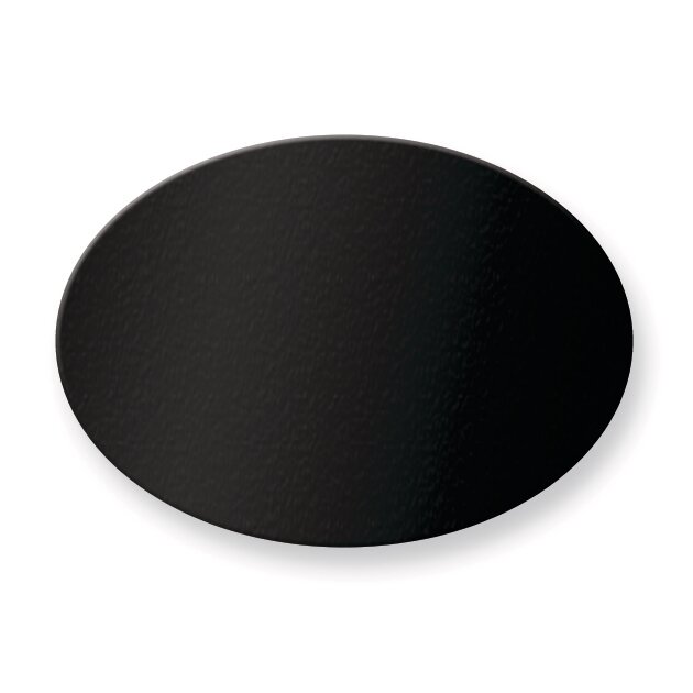 1 1/4 x 1 3/4 Oval Black Anodized Aluminum Plates-Sets of 6 GM3719-BA