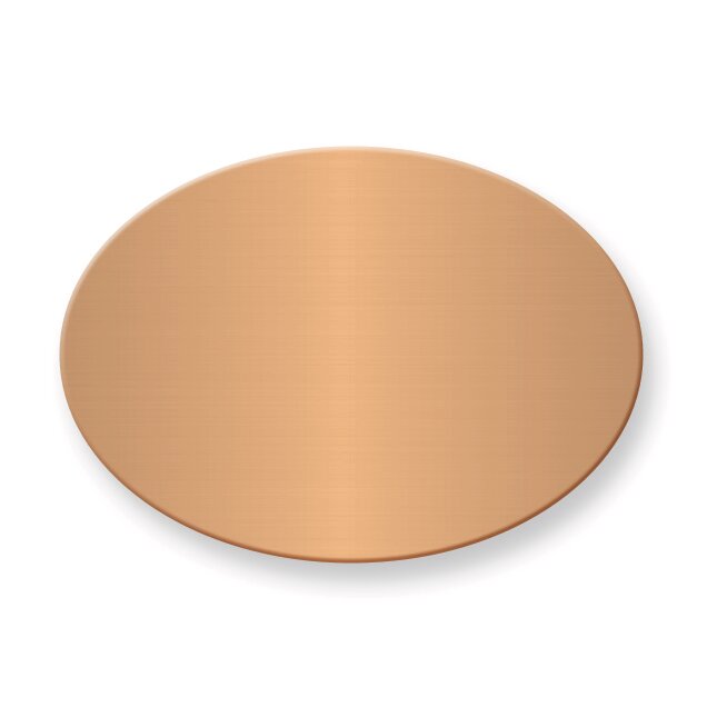 1 1/4 x 1 3/4 Oval Copper Aluminum Plates-Sets of 6 GM3719-CA