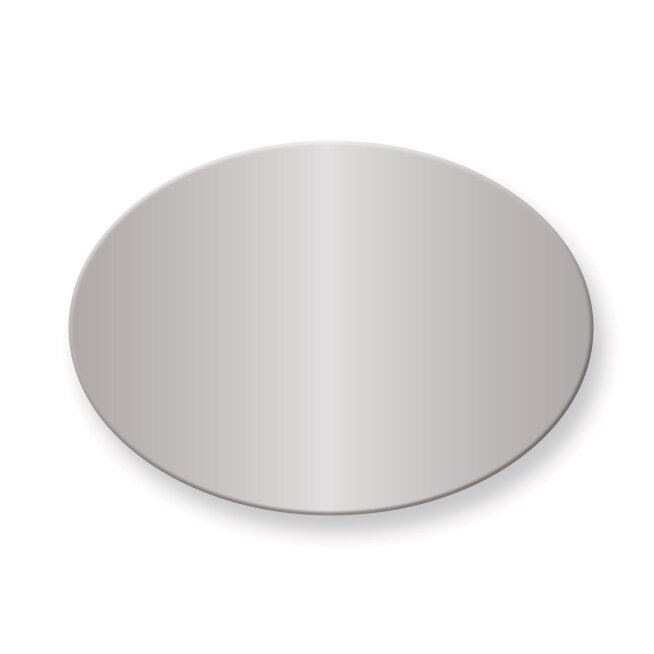 1 1/4 x 1 3/4 Oval Polished Aluminum Plates-Sets of 6 GM3719-PA