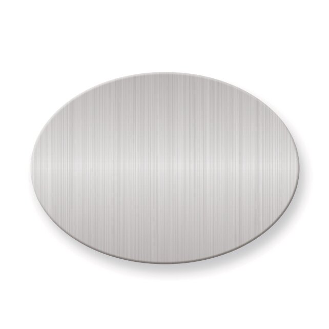 1 1/4 x 1 3/4 Oval Polished Aluminum Plates-Sets of 6  GM3719-SA, MPN: GM3719-SA,
