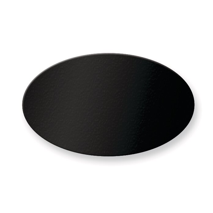 1 1/8 x 1 7/8 Oval Black Anodized Aluminum Plates-Sets of 6 GM3720-BA