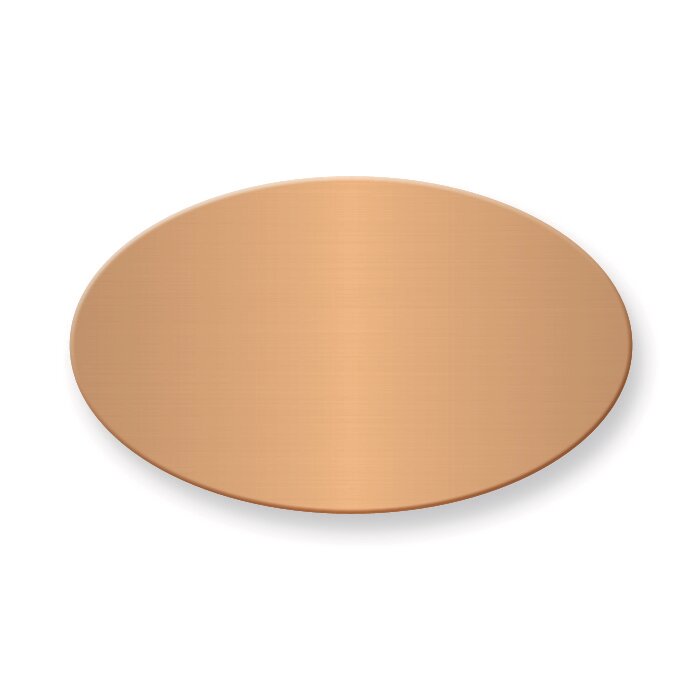 1 1/8 x 1 7/8 Oval Copper Aluminum Plates-Sets of 6 GM3720-CA