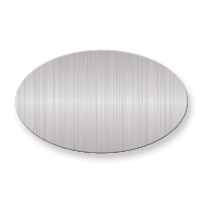 1 1/8 x 1 7/8 Oval Satin Aluminum Plates-Sets of 6 GM3720-SA