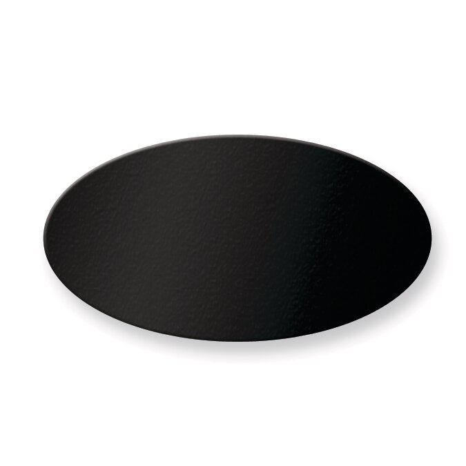 1 x 1 7/8 Oval Black Anodized Aluminum Plates-Sets of 6 GM3721-BA