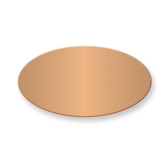 1 x 1 7/8 Oval Copper Aluminum Plates-Sets of 6 GM3721-CA