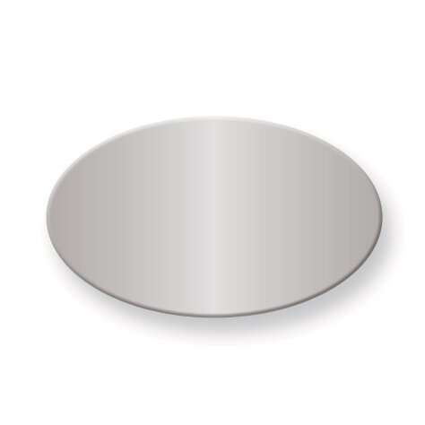 3/4 x 1 1/4 Oval Polished Aluminum Plates-Sets of 6  GM3722-PA, MPN: GM3722-PA,
