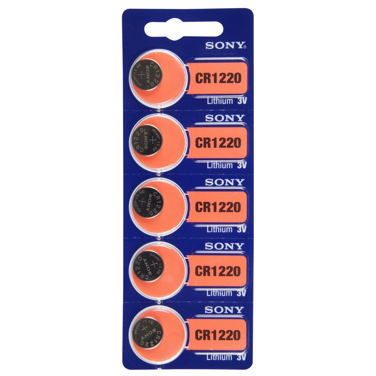 Type 1220 SONY Lithium Battery Tear Strip Pack of 5 SWB1220