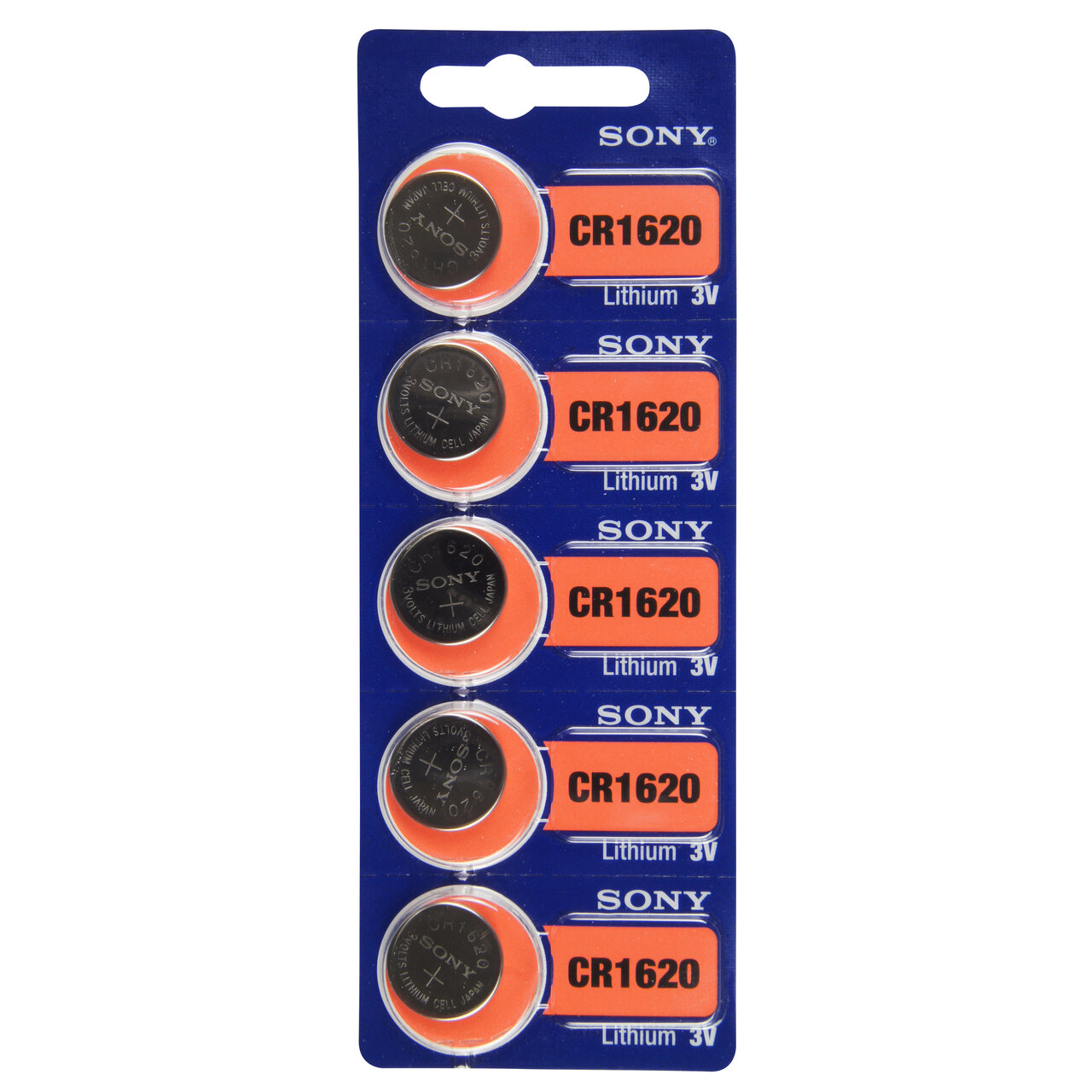 Type 1620 SONY Lithium Battery Tear Strip Pack of 5 SWB1620
