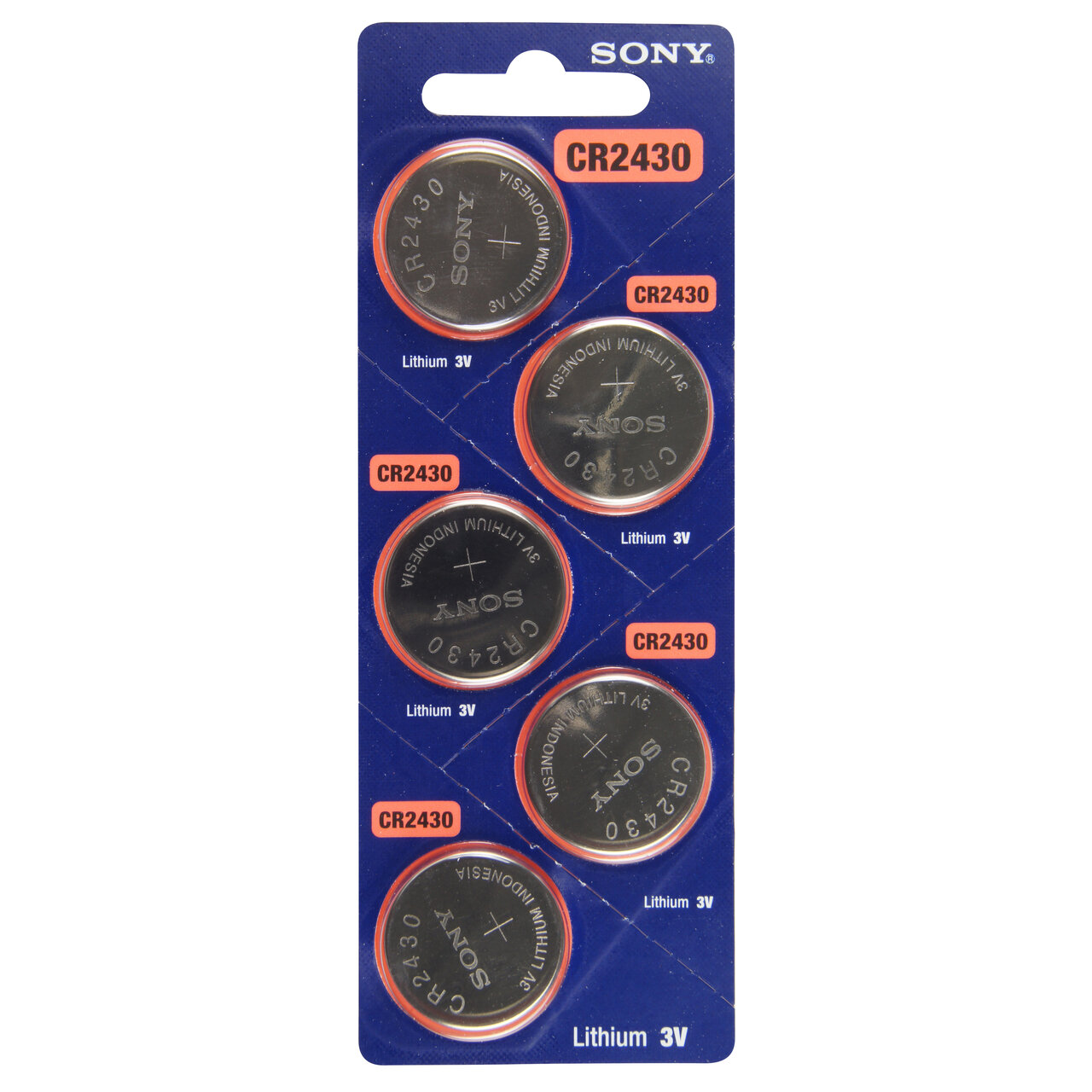 Type 2430 SONY Lithium Battery Tear Strip Pack of 5 SWB2430