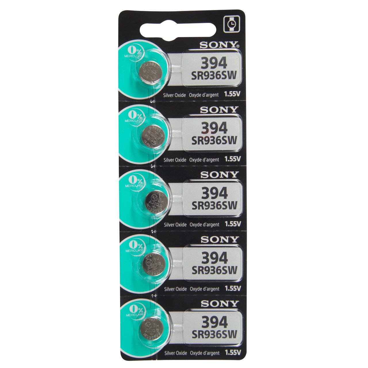 Type 394 SONY Watch Battery Tear Strip Pack of 5 SWB394, MPN: SWB394, 785618355826