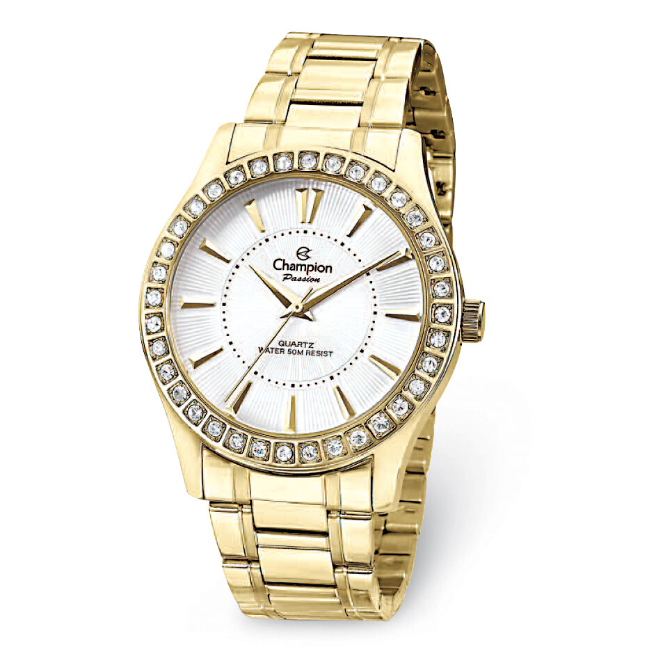 Champion Passion Gold-tone Crystal Bezel White Dial Watch  XWA5575, MPN: XWA5575, 191101880094