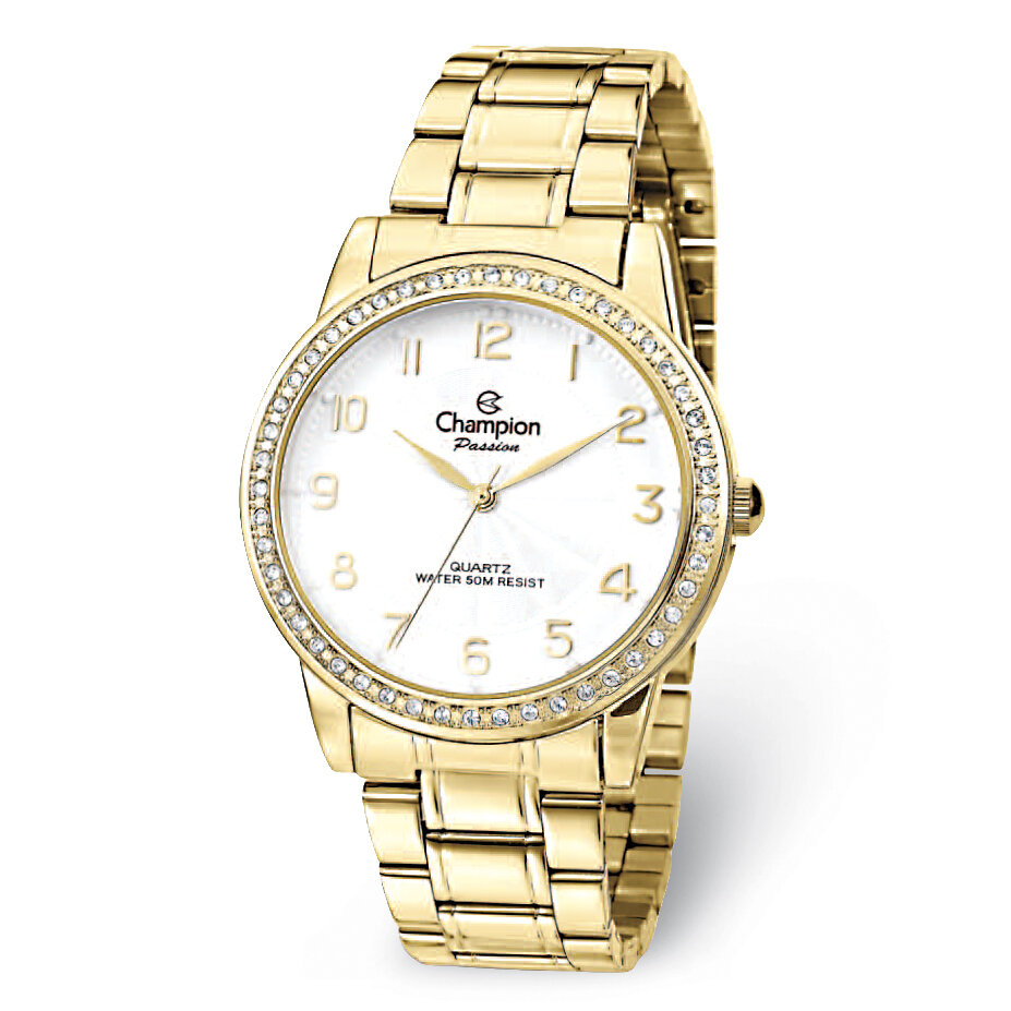 Champion Passion Gold-tone Crystal Bezel White Dial Watch  XWA5576, MPN: XWA5576, 191101880100