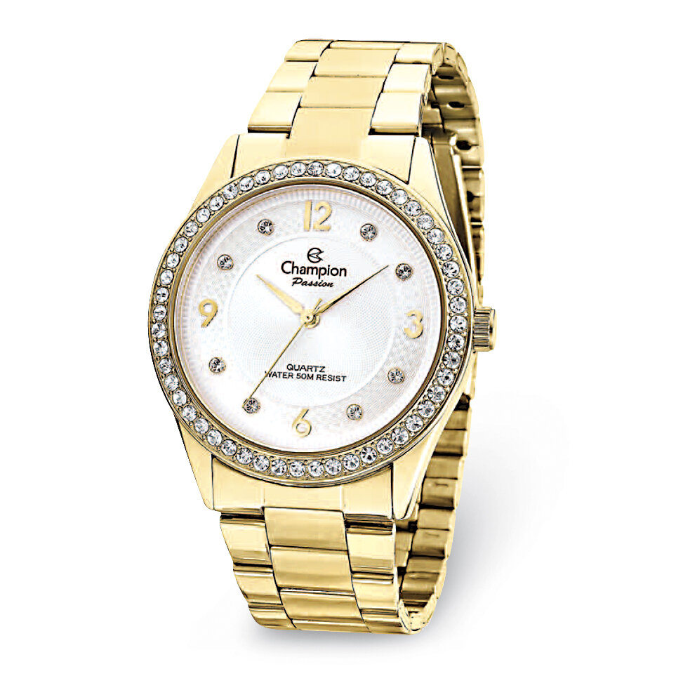 Champion Passion Gold-tone Crystal Bezel White Dial Watch  XWA5578, MPN: XWA5578, 191101880124