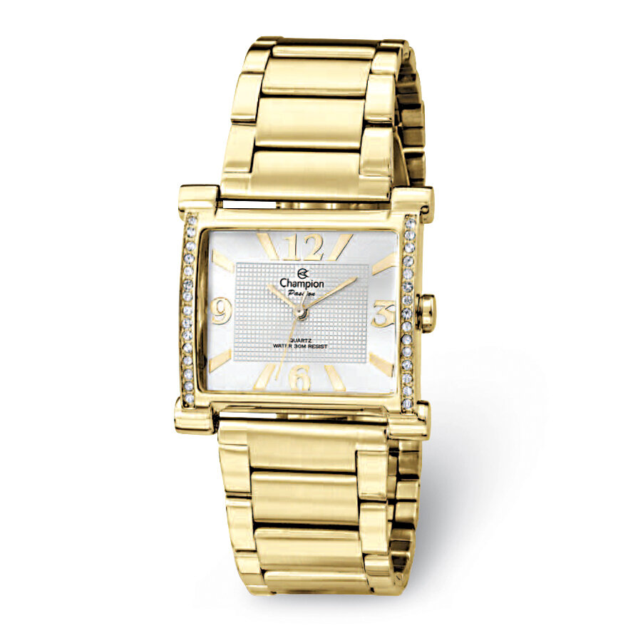 Champion Passion Gold-tone Crystal Bezel Square Dial Watch  XWA5586, MPN: XWA5586, 191101880179