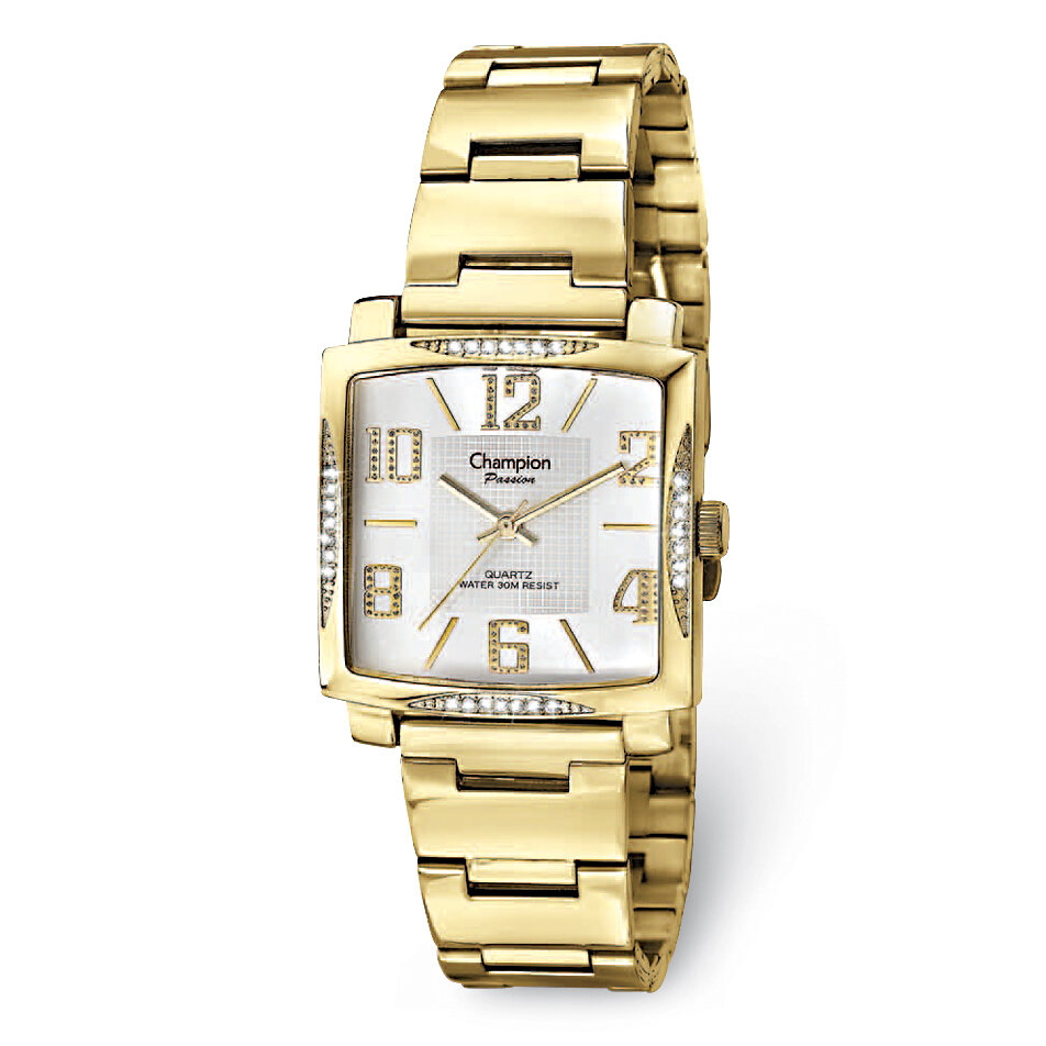 Champion Passion Gold-tone Crystal Bezel Square Dial Watch  XWA5588, MPN: XWA5588, 191101880193