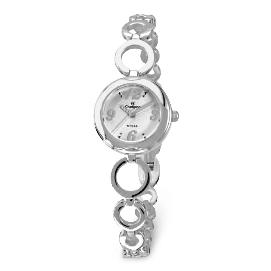 Champion Glamour Ladies Silver-tone White Dial Bracelet Watch XWA5611