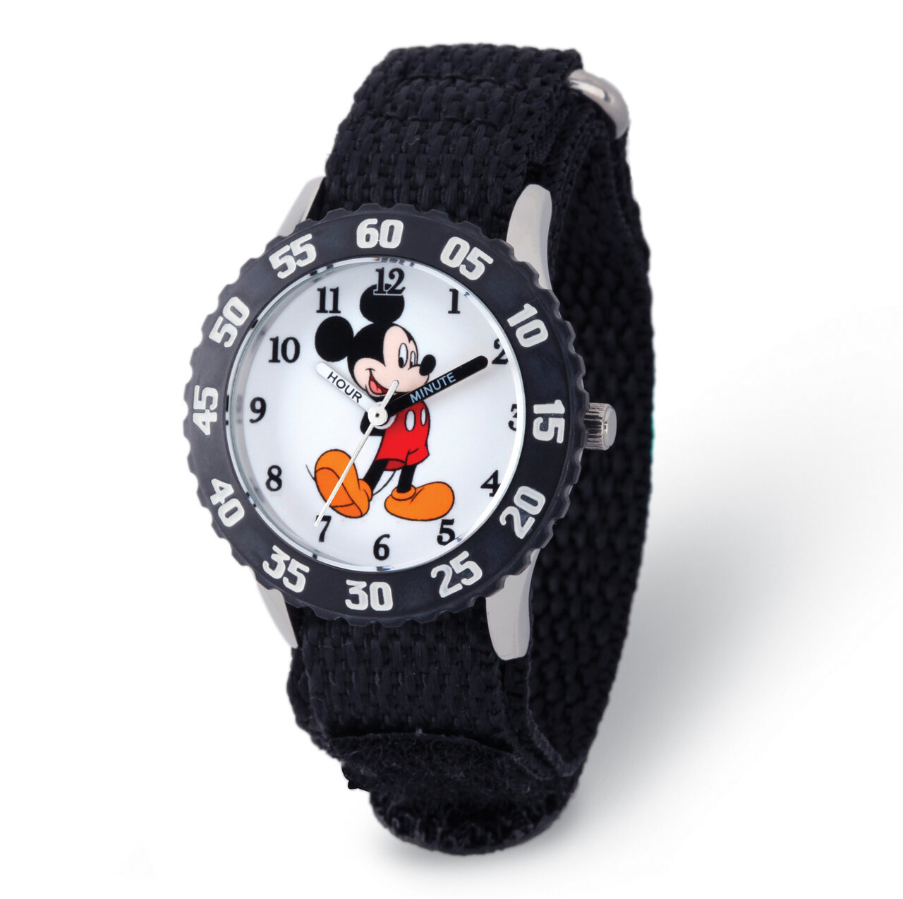 Disney Kids Mickey Mouse with Moving Arms Time Teacher Watch XWA5740