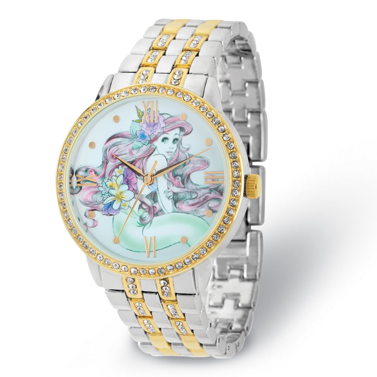 Ladies Disney Ariel Two-tone Metal with Crystals Watch  XWA5749, MPN: XWA5749, 843231081857