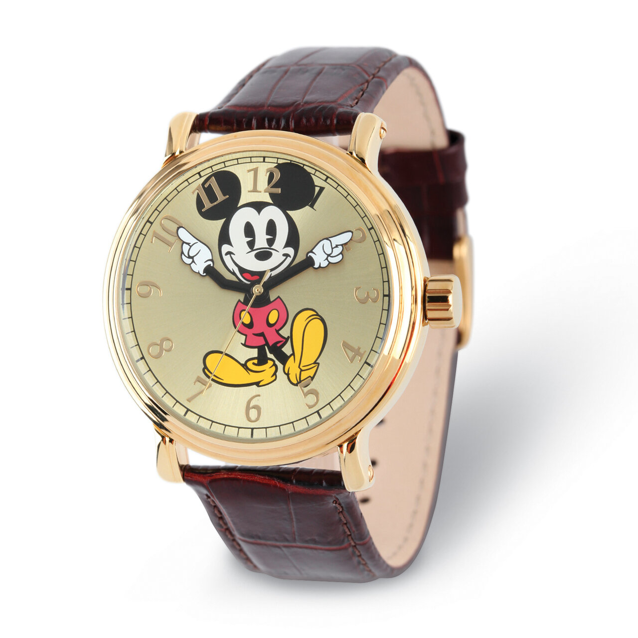 Disney Adult Size Black Strap Mickey Mouse with Moving Arms Watch XWA5751
