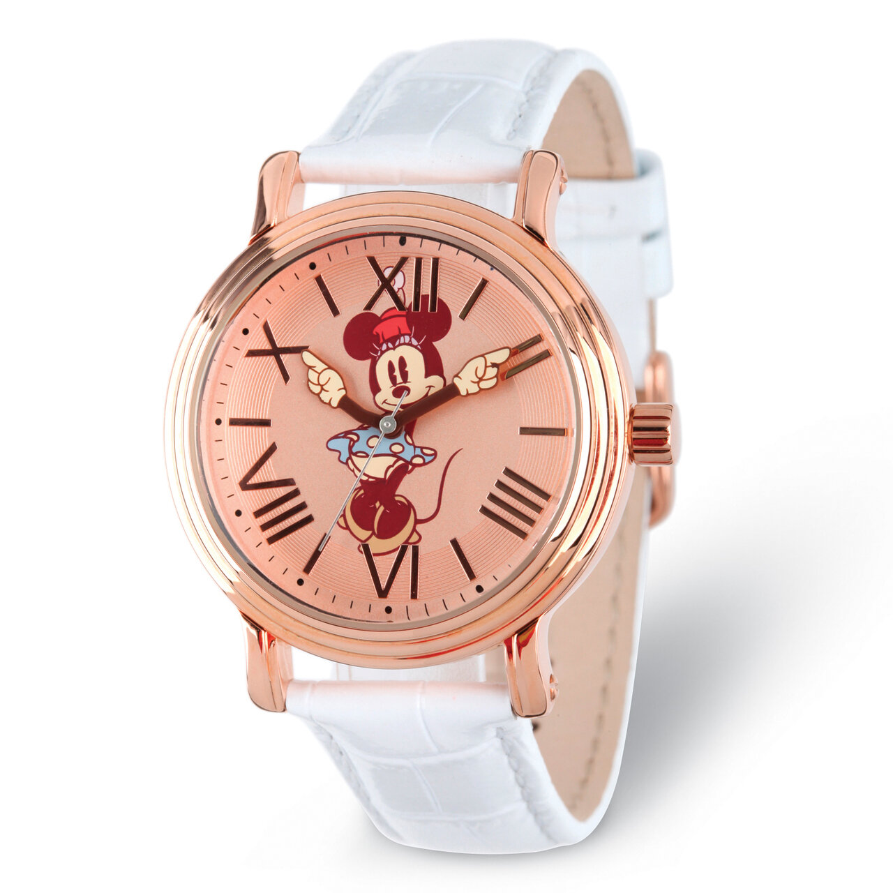 Disney Adult Size Minnie Mouse with Moving Arms Rose-tone Watch  XWA5753, MPN: XWA5753, 843231082090