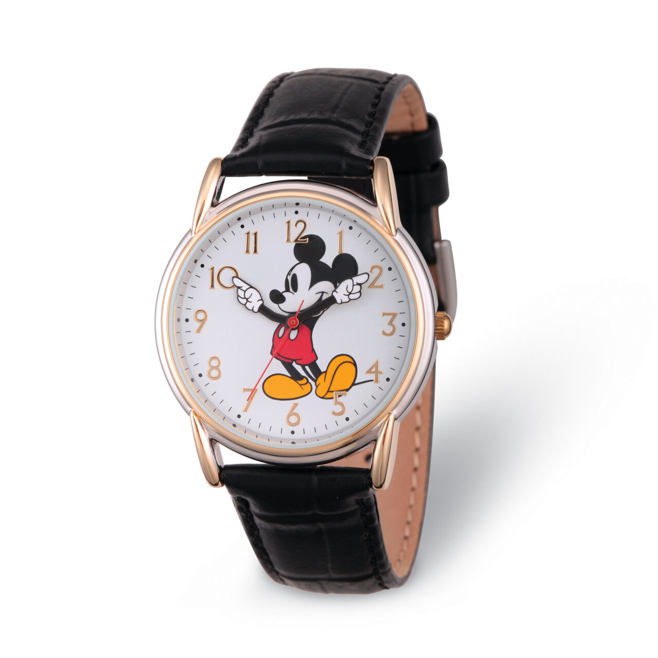 Disney Adult Size Black Strap Mickey Mouse with Moving Arms Watch XWA5772