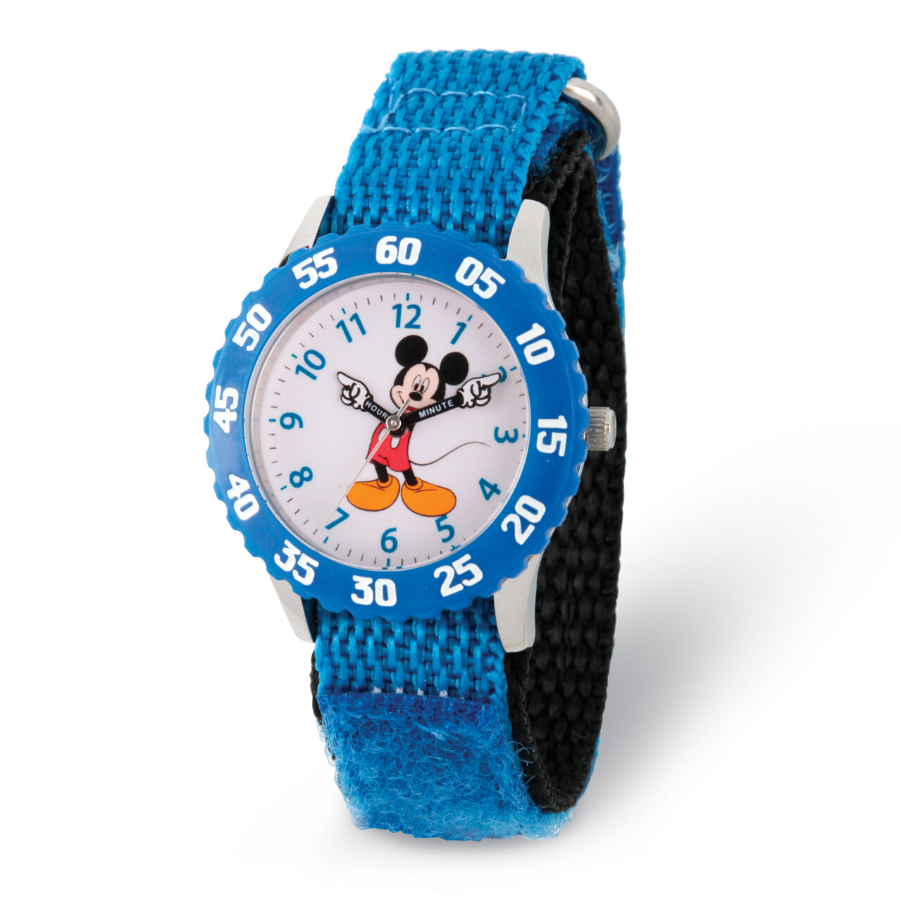 Disney Kids Mickey Mouse Blue Strap Time Teacher Watch XWA5786