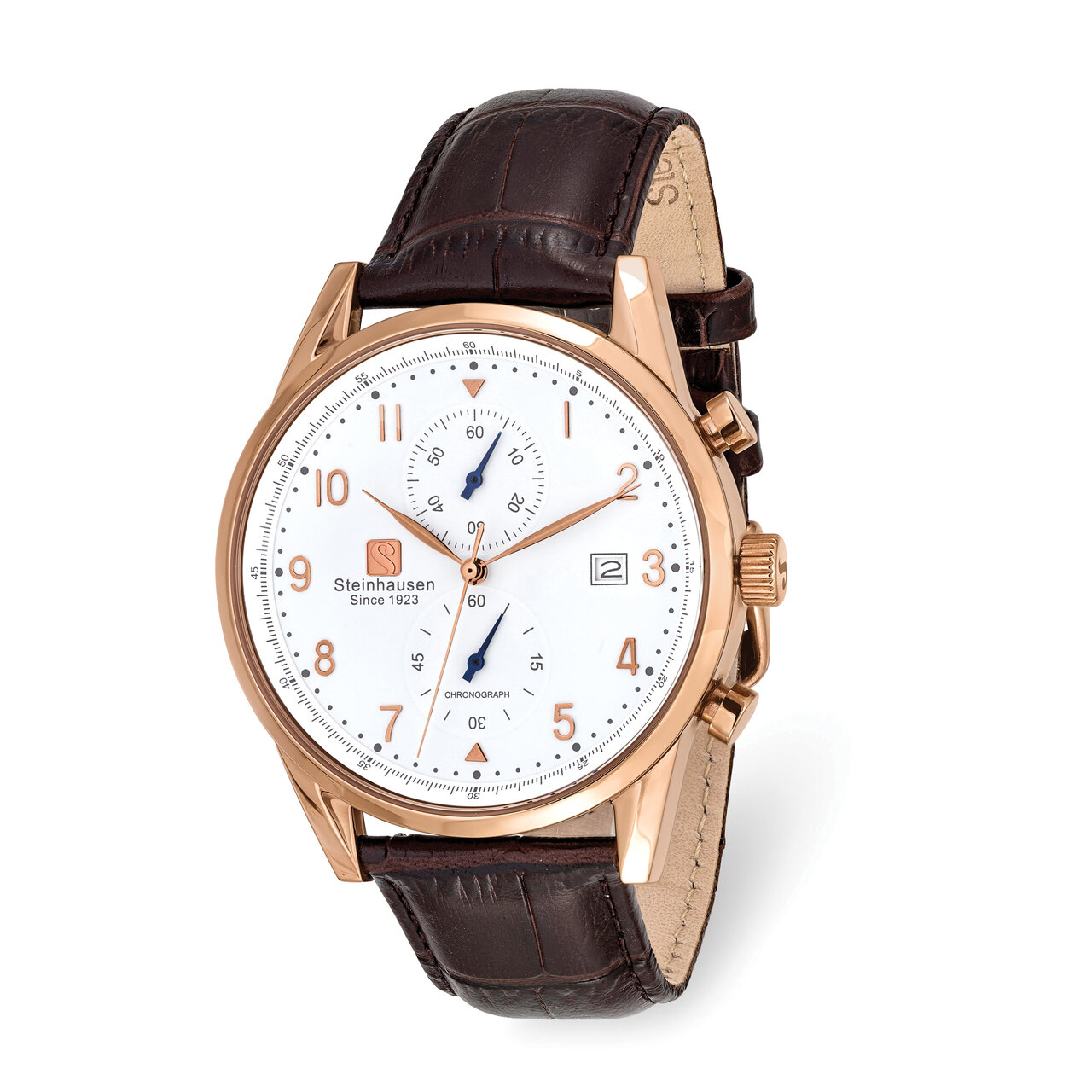Steinhausen Lugano Rose IP-plated White Dial Chronograph Watch XWA5825