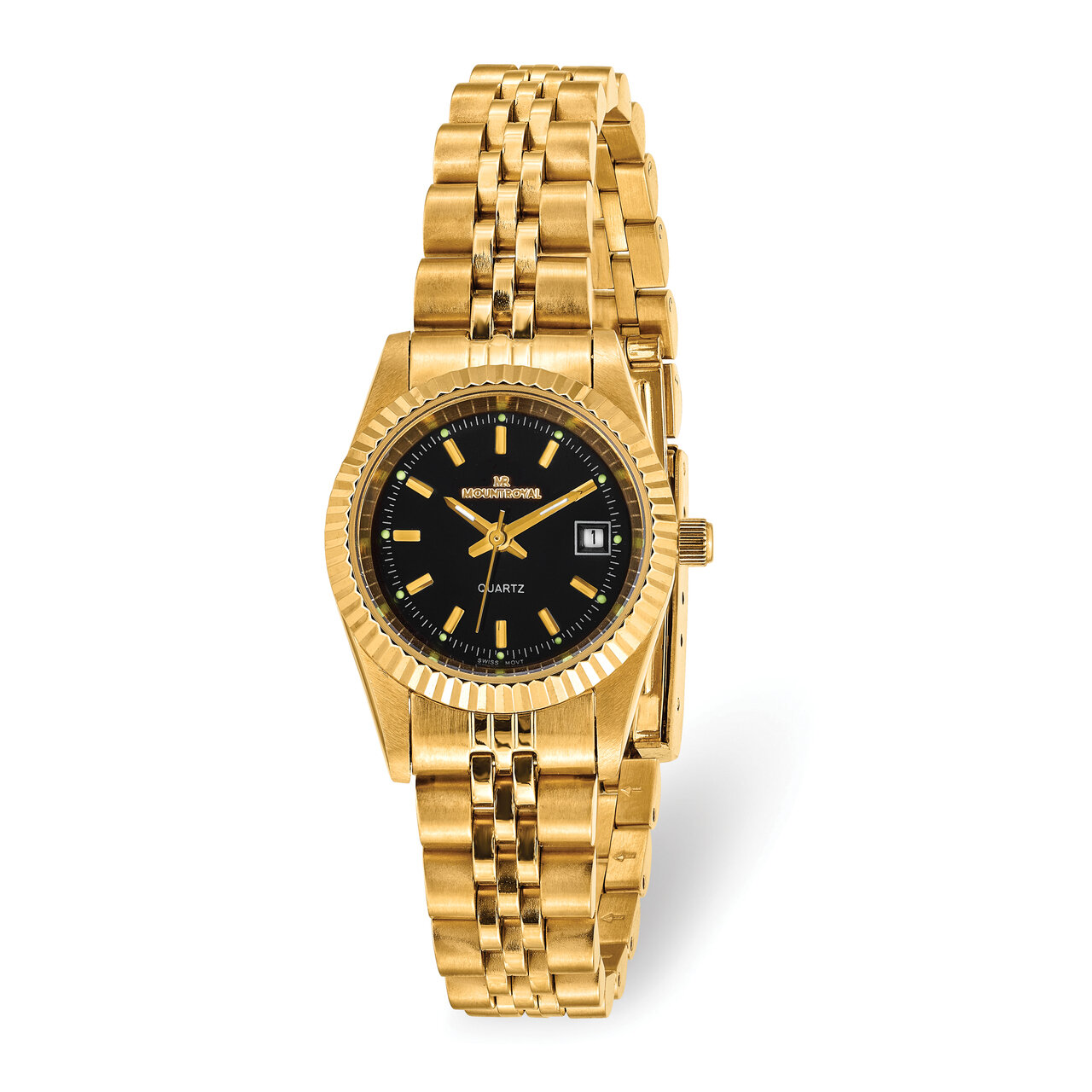 Ladies Mountroyal IP-plated Black Dial Watch XWA5828
