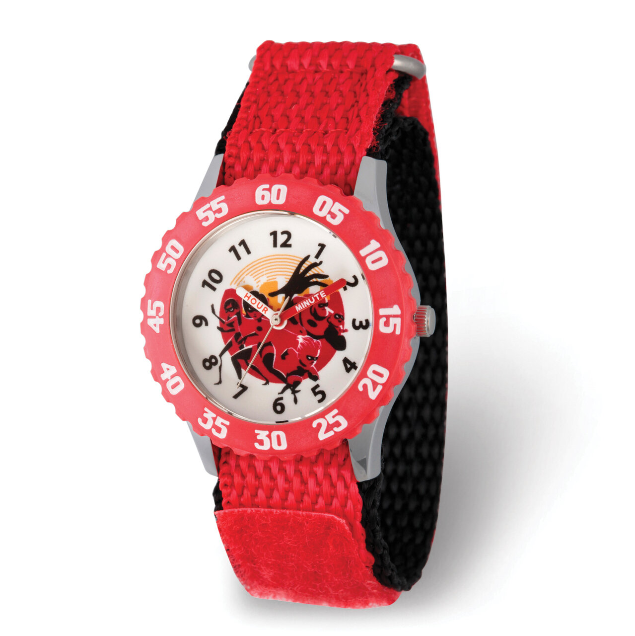 Disney Kids Incredibles 2 Red Nylon Band Time Teacher Watch  XWA5843, MPN: XWA5843, 842885105926