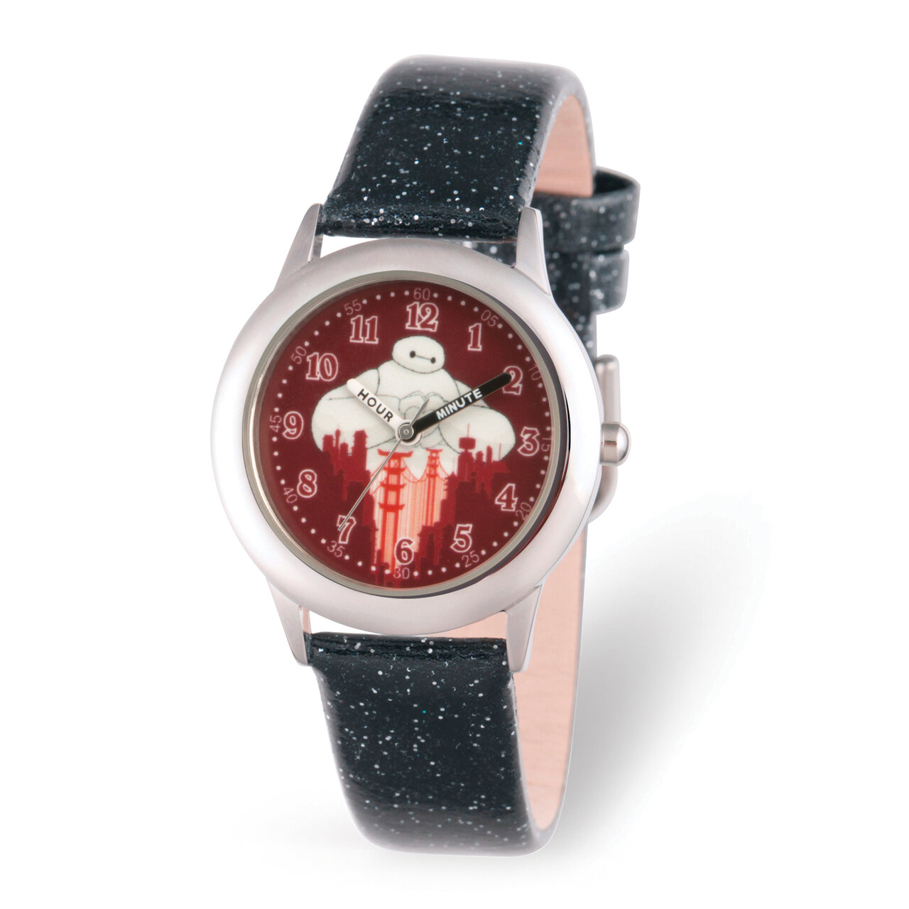 Disney Kids Big Hero 6 Black Leather Time Teacher Watch  XWA5874, MPN: XWA5874, 842885106428