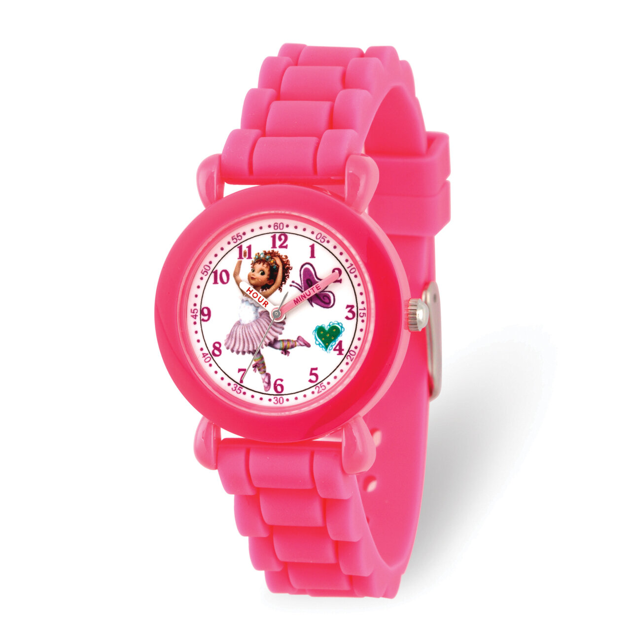 Disney Kids Fancy Nancy Pink Silicone Band Time Teacher Watch  XWA5882, MPN: XWA5882, 842885106503