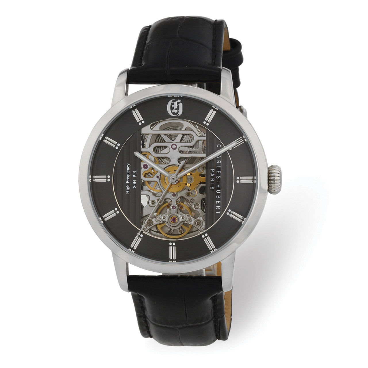 Charles Hubert Stainless Black Skeleton Dial Automatic Watch  XWA6023, MPN: XWA6023, 848870009316