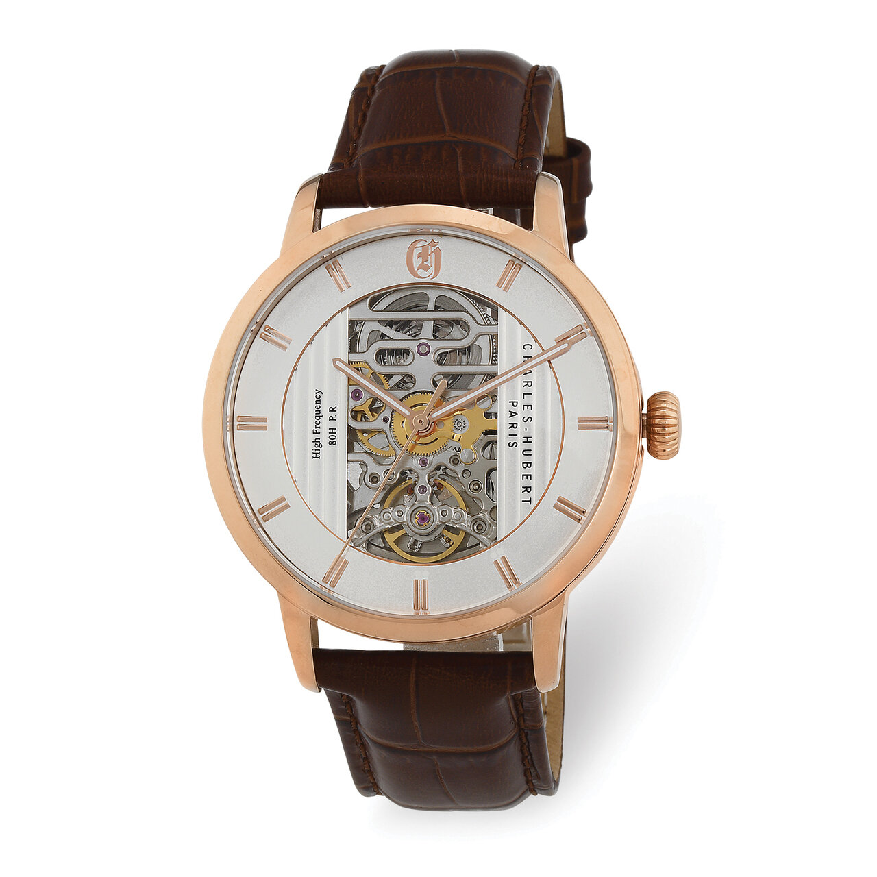 Charles Hubert Rose IP-plated White Skeleton Dial Automatic Watch  XWA6024, MPN: XWA6024, 848870009…