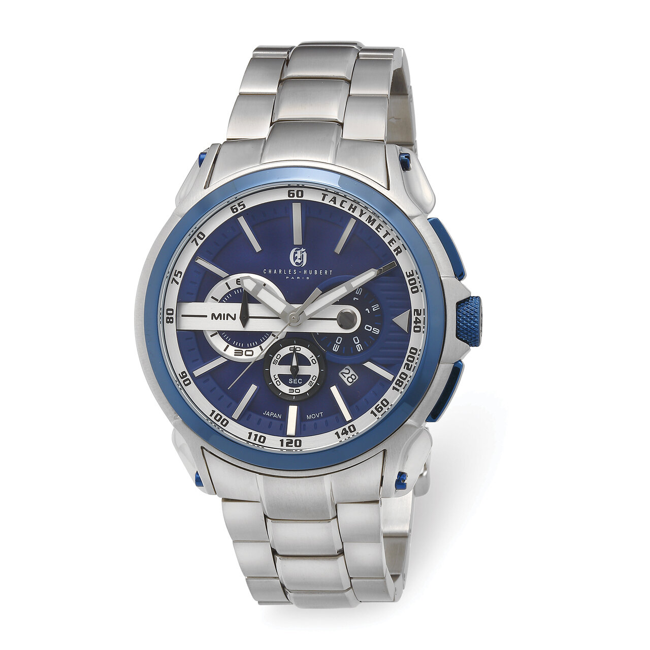 Charles Hubert Stainless Steel Chronograph Blue Dial Watch  XWA6036, MPN: XWA6036, 848870009231