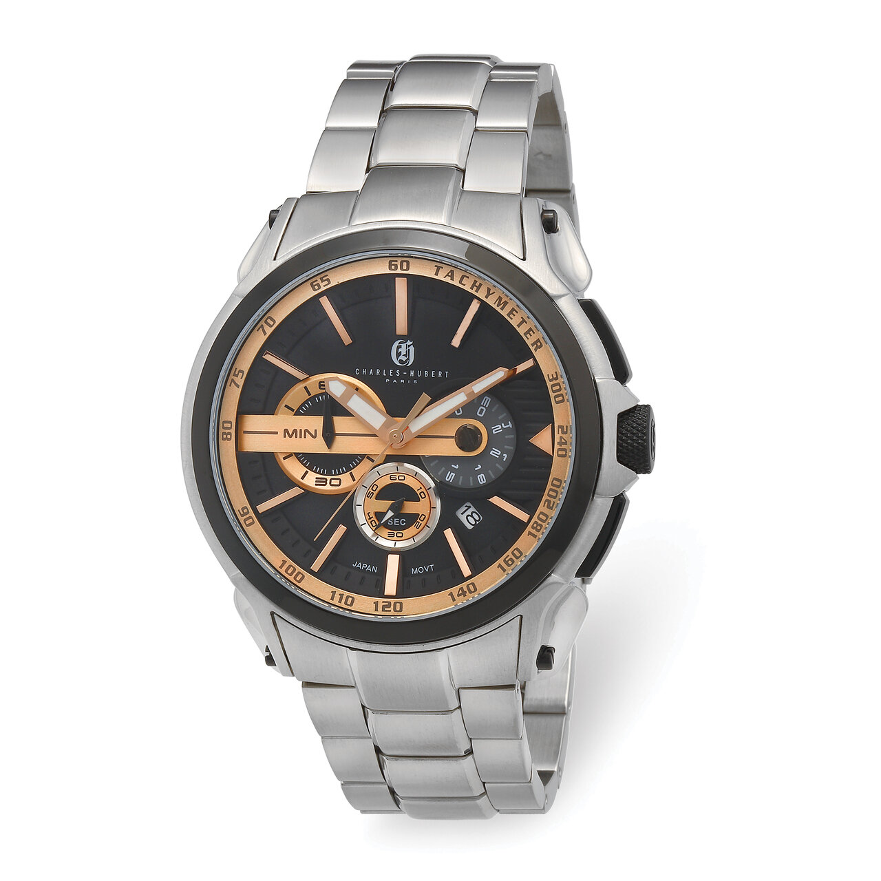 Charles Hubert Stainless Steel Chronograph Black Dial Watch  XWA6037, MPN: XWA6037, 848870009248