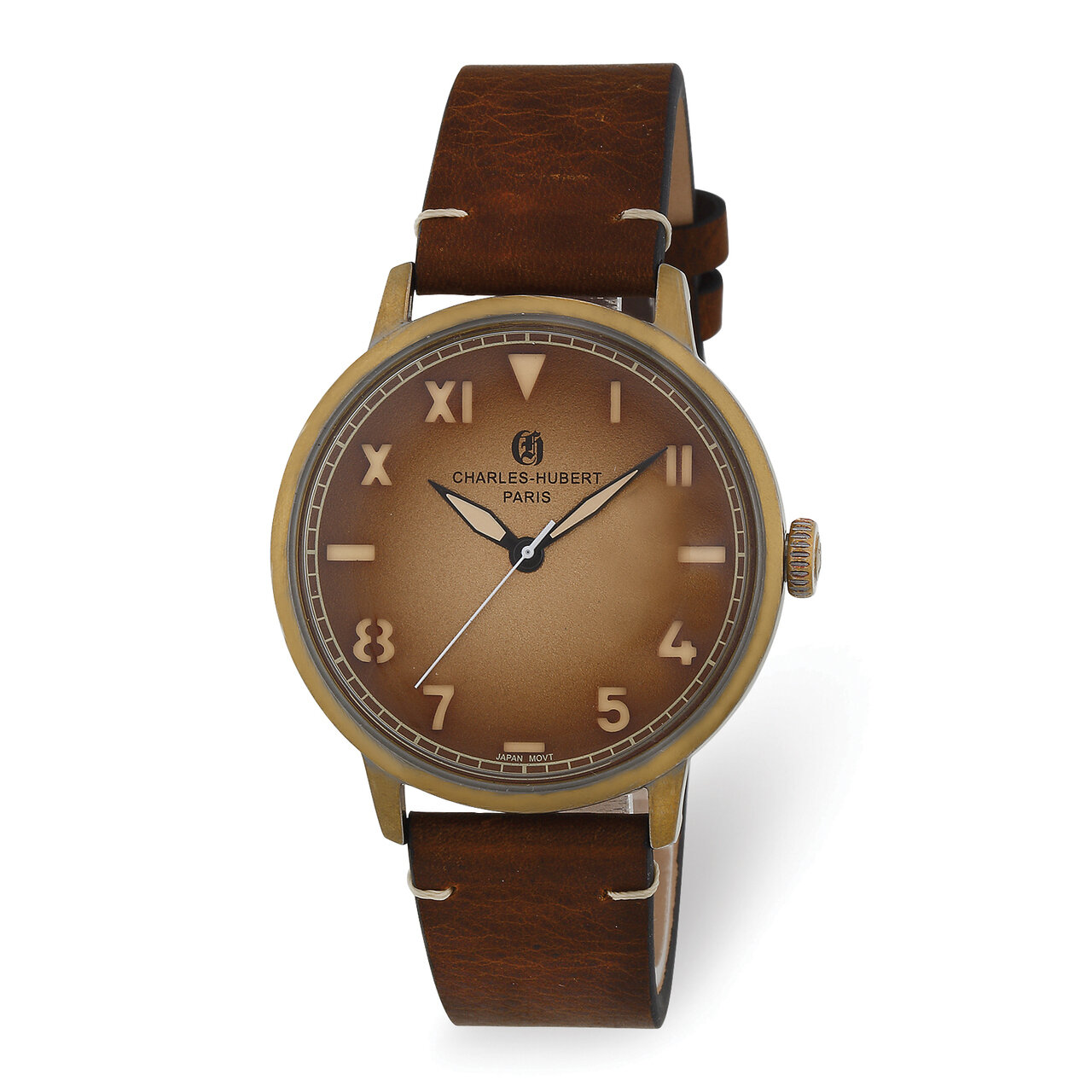 Charles Hubert Antique Gold Stainless Brown Dial Quartz Watch XWA6046