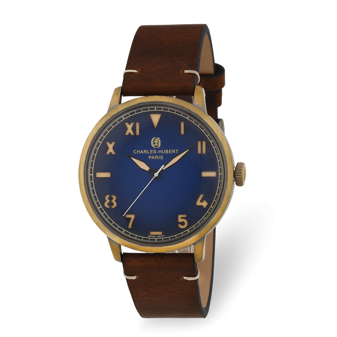 Charles Hubert Antique Gold Stainless Blue Dial Quartz Watch  XWA6048, MPN: XWA6048, 848870009354