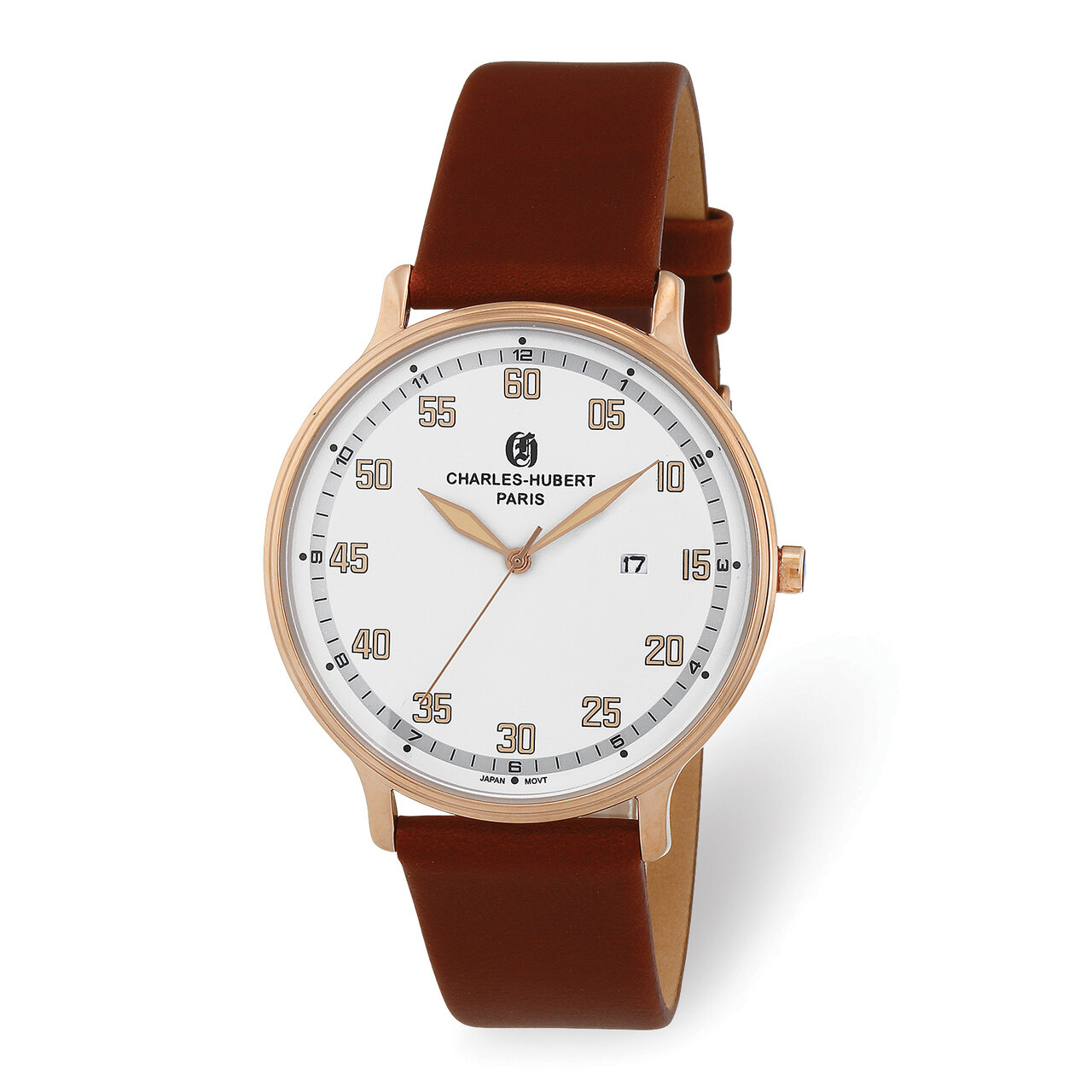 Charles Hubert Rose IP-plated Stainless White Dial Quartz Watch  XWA6050, MPN: XWA6050, 848870009378