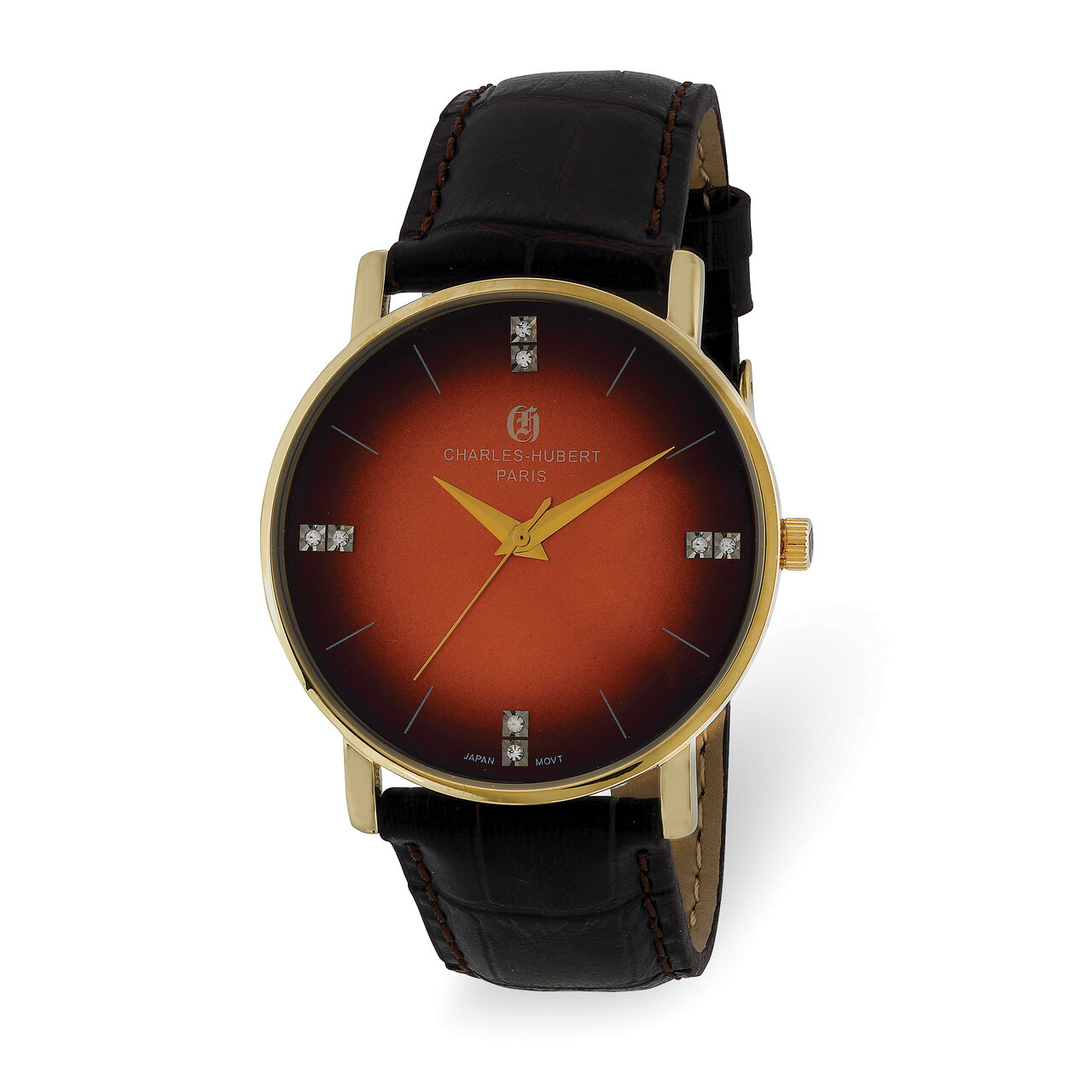 Charles Hubert Mens Stainless Steel Orange Dial Watch  XWA6054, MPN: XWA6054, 848870008814