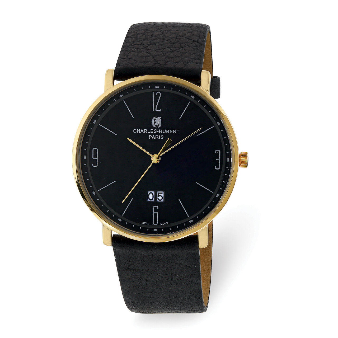 Charles Hubert Mens IP-plated Stainless Steel Black Dial Watch  XWA6055, MPN: XWA6055, 848870008838