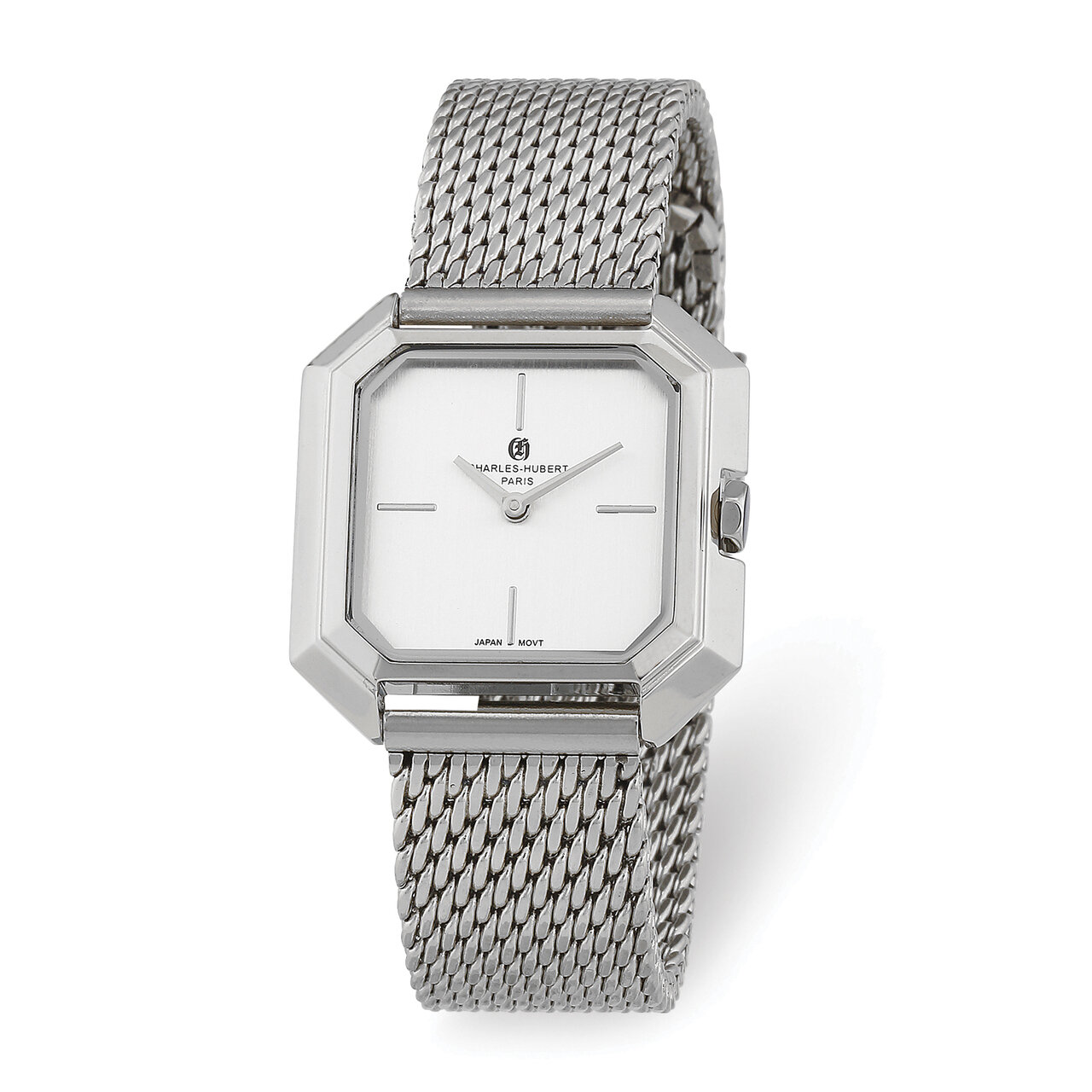 Charles Hubert Ladies Stainless Mesh Silver Dial Quartz Watch XWA6077