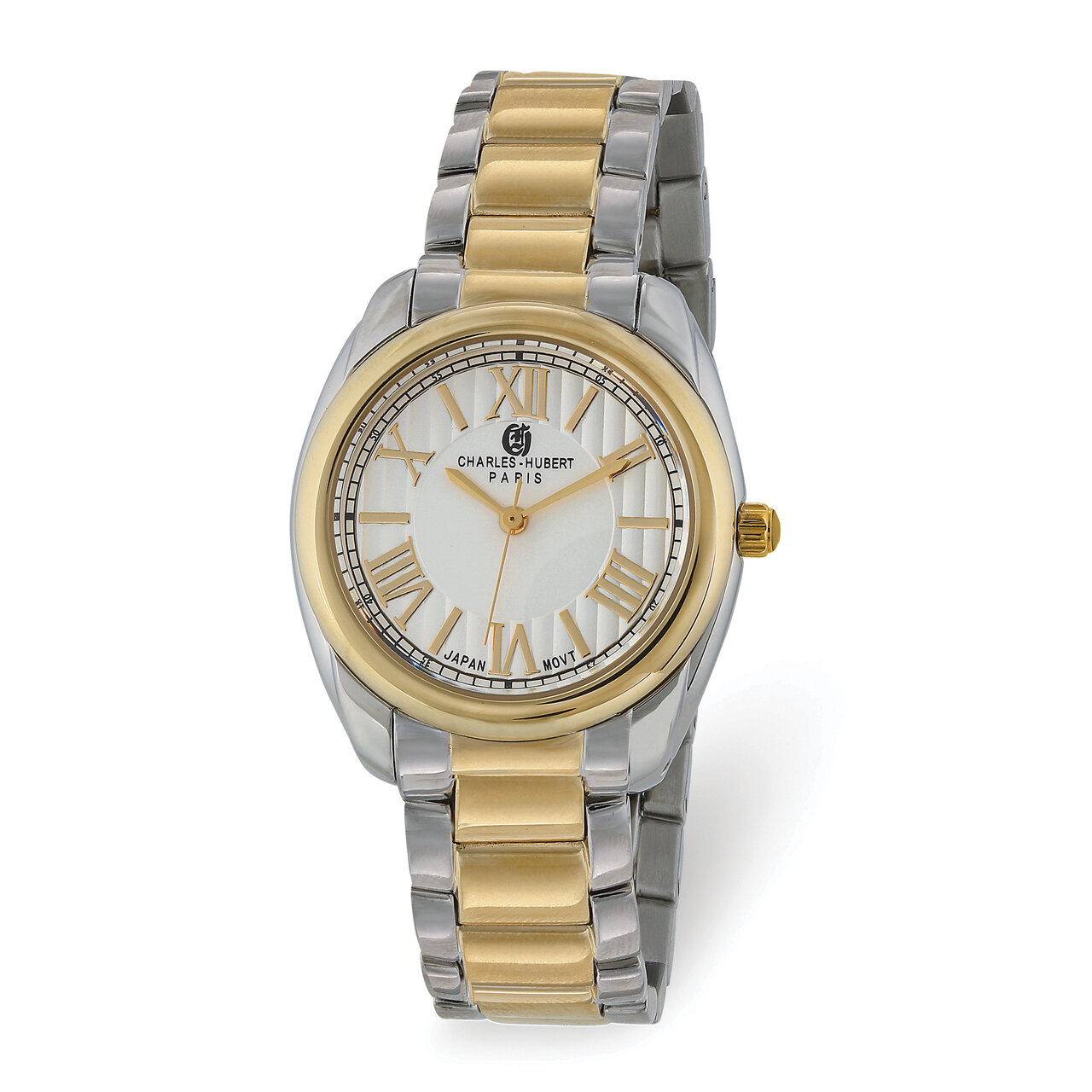 Charles Hubert Ladies 2-Tone Stainless Off-White Dial Watch XWA6083
