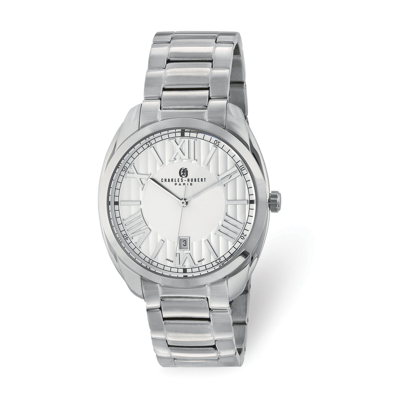 Charles Hubert Mens Stainless Steel Off-White Dial Watch XWA6084