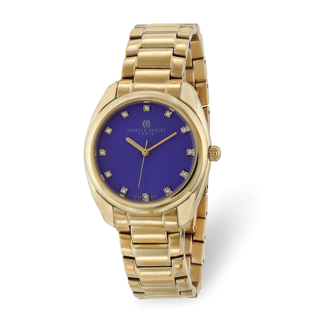 Charles Hubert Ladies IP-plated Stainless Blue Crystal Dial Watch  XWA6091, MPN: XWA6091, 848870009…